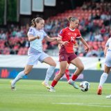 Face à la Norvège, Iman Beney a disputé sa première rencontre officielle en Valais.